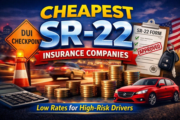 Cheapest SR-22 insurance companies comparison guide cover image