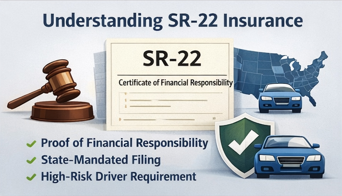 Example of an SR-22 insurance certificate form