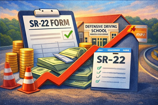 Comparison of SR-22 insurance cost and regular auto insurance