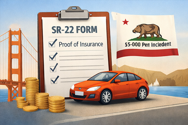California SR-22 insurance cost comparison chart
