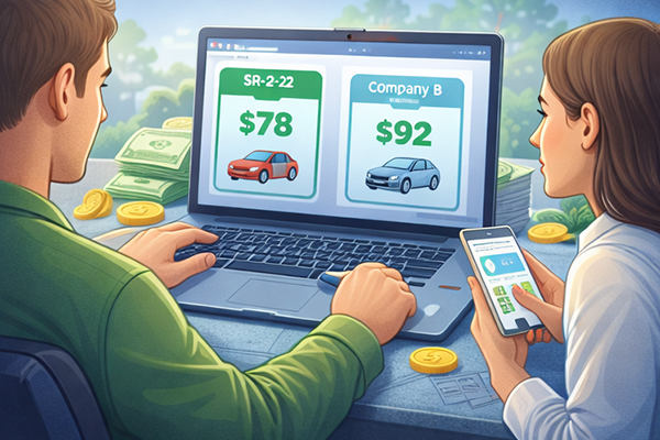 Compare cheap SR-22 insurance rates to find the lowest cost coverage