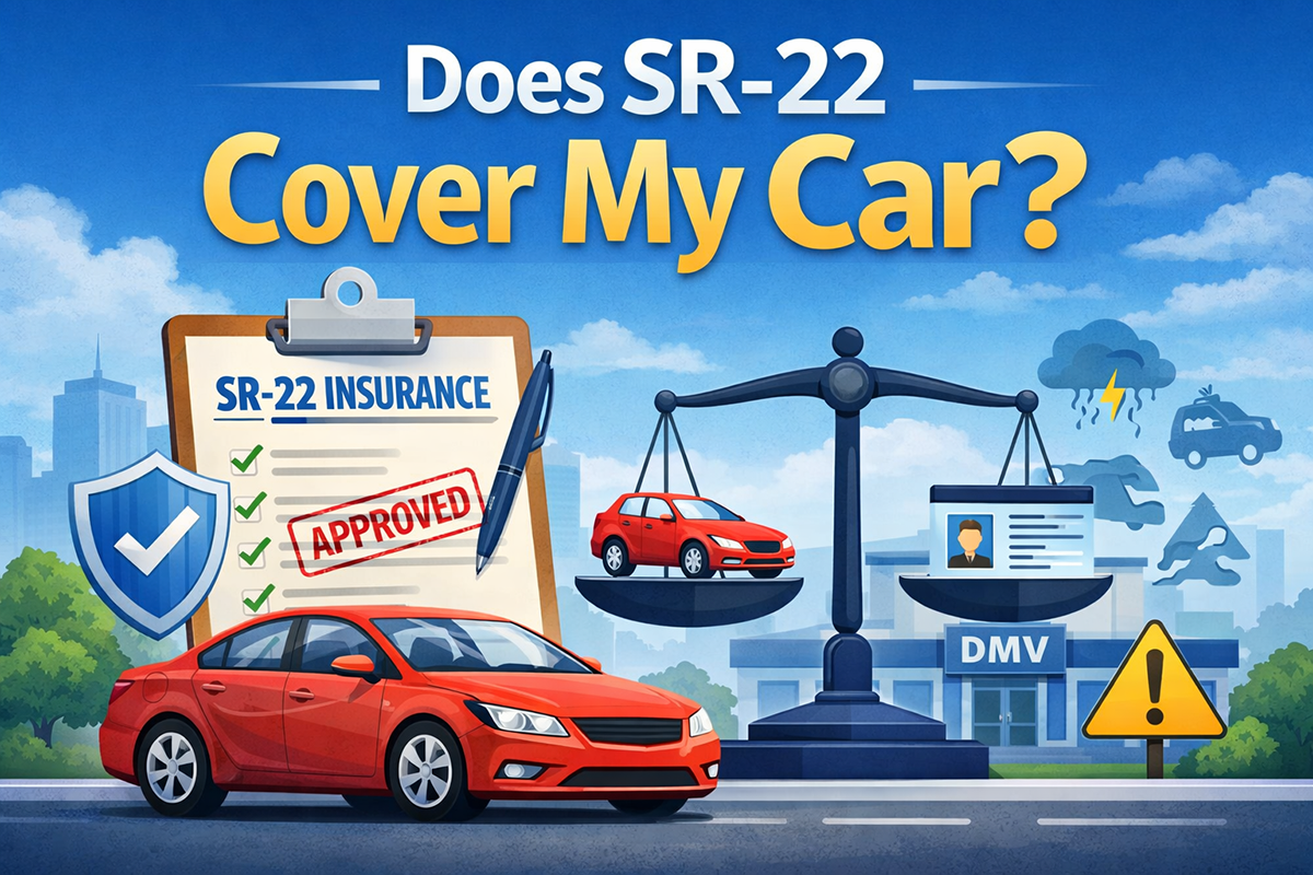 Does SR-22 cover my car and how SR-22 insurance works in the United States