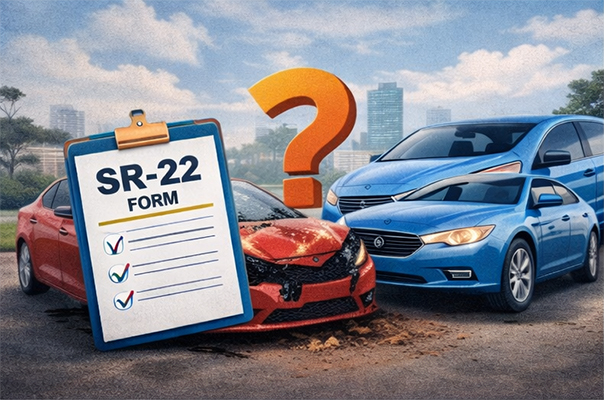 Is SR-22 insurance the same as regular car insurance illustrated with SR-22 filing and insured vehicles