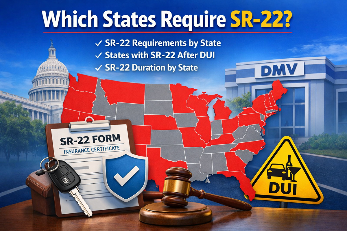 Which states require SR-22 insurance in the United States