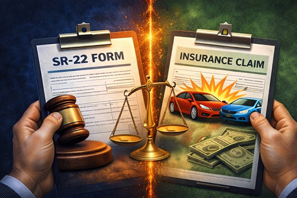 Difference between SR-22 insurance and no-fault insurance laws in U.S. states