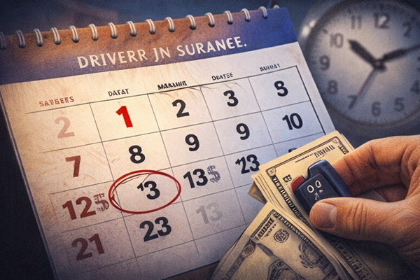 How long do you need SR-22 after an accident shown with calendar and time symbols
