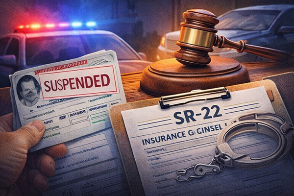 SR-22 after accident with license suspension and legal consequences