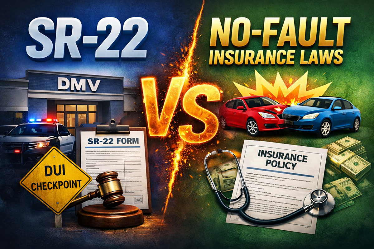 SR-22 insurance compared with no-fault insurance laws under U.S. state regulations
