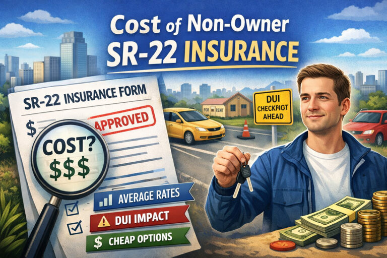 Cost of non-owner SR-22 insurance for drivers without a car in the US