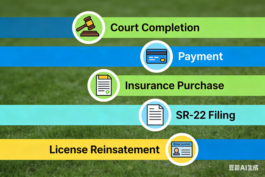 Infographic comparing clean driver and DUI SR-22 insurance costs in Illinois