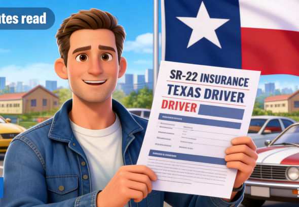 Driver handling SR-22 insurance paperwork in California after license suspension