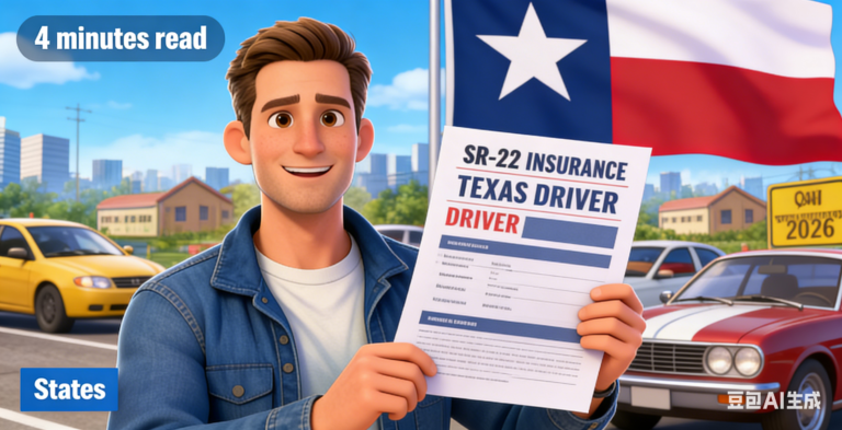 Driver handling SR-22 insurance paperwork in California after license suspension