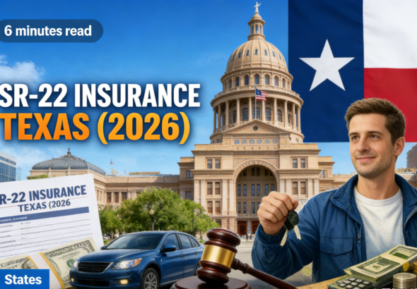 Florida driver reviewing SR-22 and FR-44 insurance paperwork at kitchen table