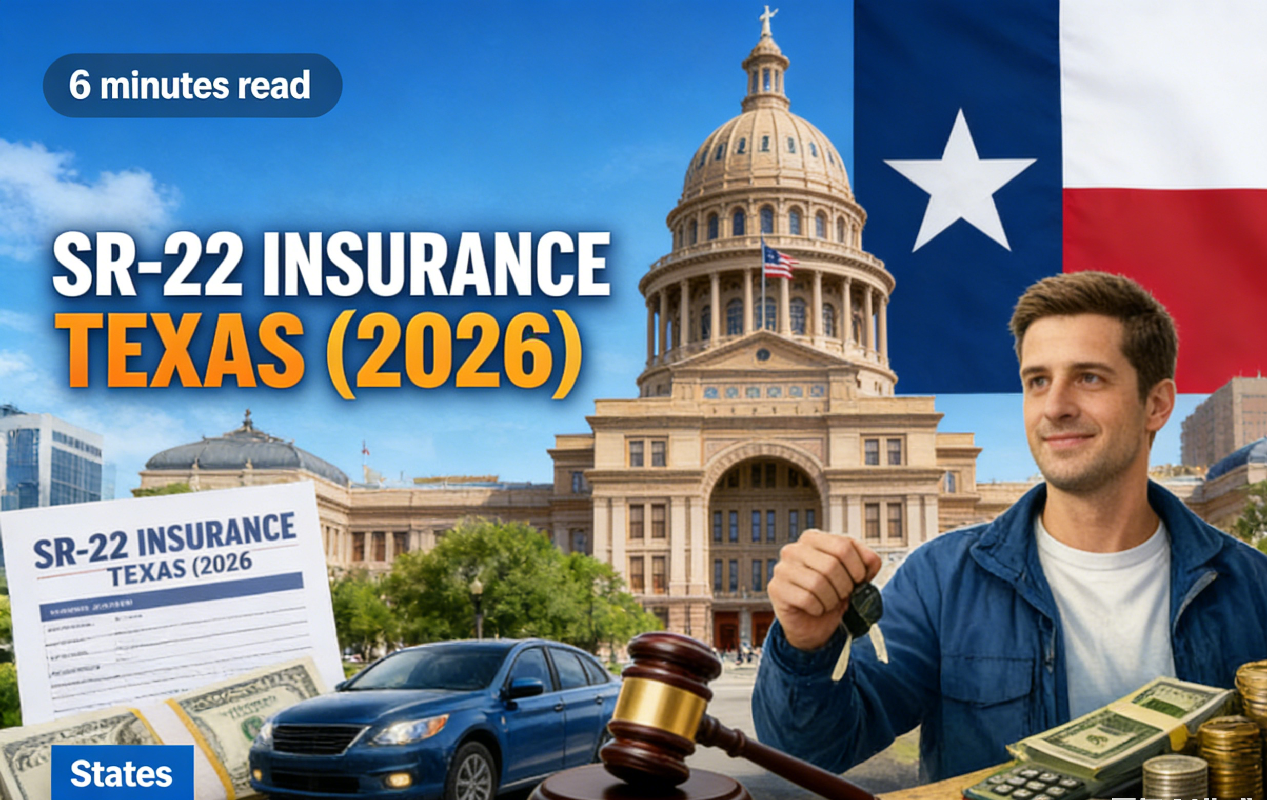 Florida driver reviewing SR-22 and FR-44 insurance paperwork at kitchen table