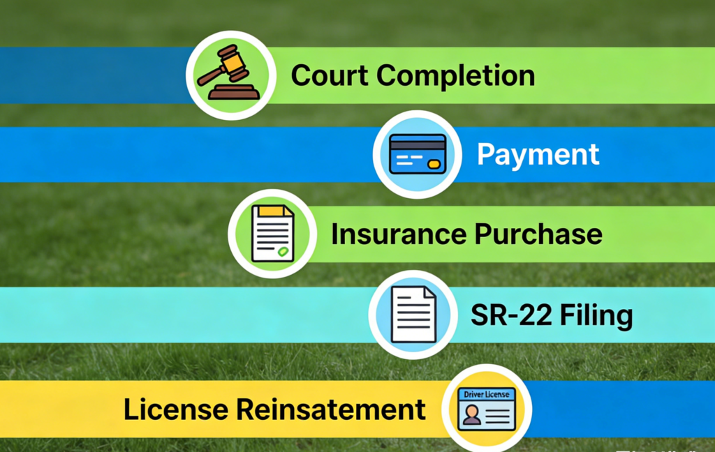 Infographic comparing clean driver and DUI SR-22 insurance costs in Illinois