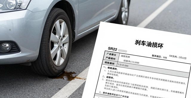 Does SR22 Insurance Cover Unexpected Brake Fluid Damages on Road?